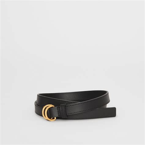 burberry slim leather double d ring belt|Burberry Leather Double D.